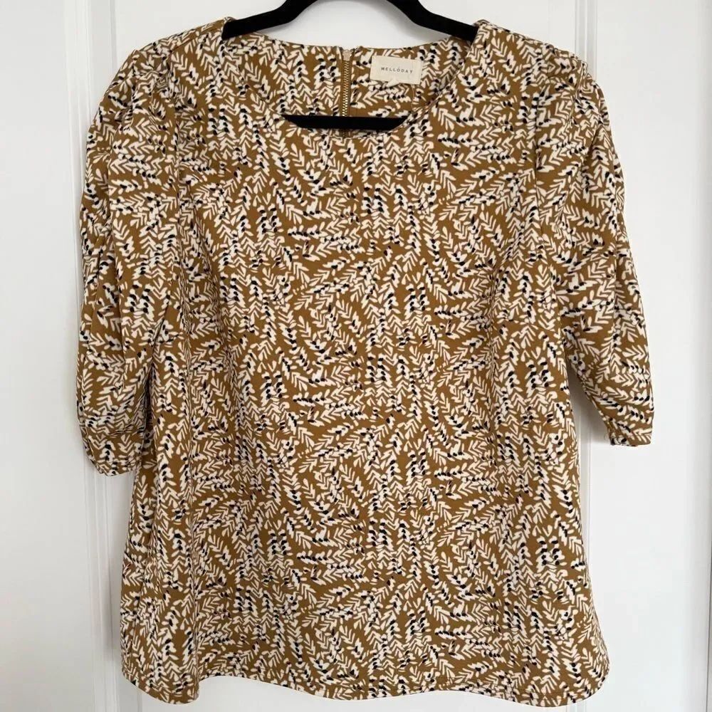 MELLODAY | Botanical printed blouse